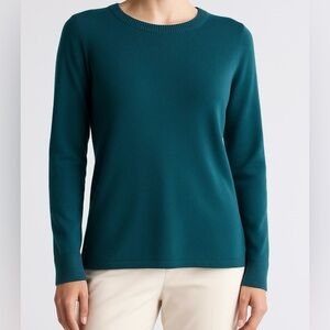 Halogen Small Teal Cashmere Sweater